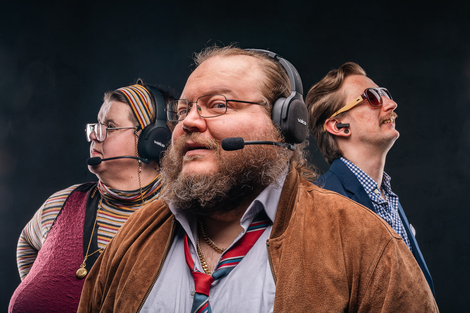 Raimo and team wearing Valco headphones